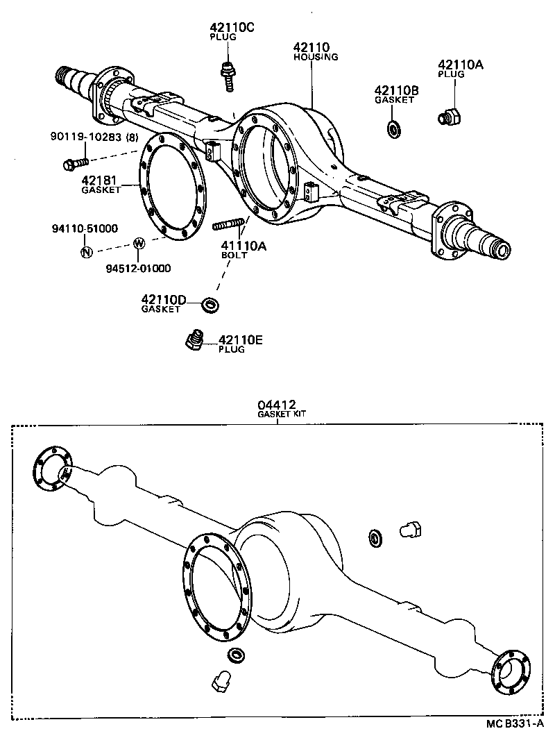  DYNA 200 |  REAR AXLE HOUSING DIFFERENTIAL