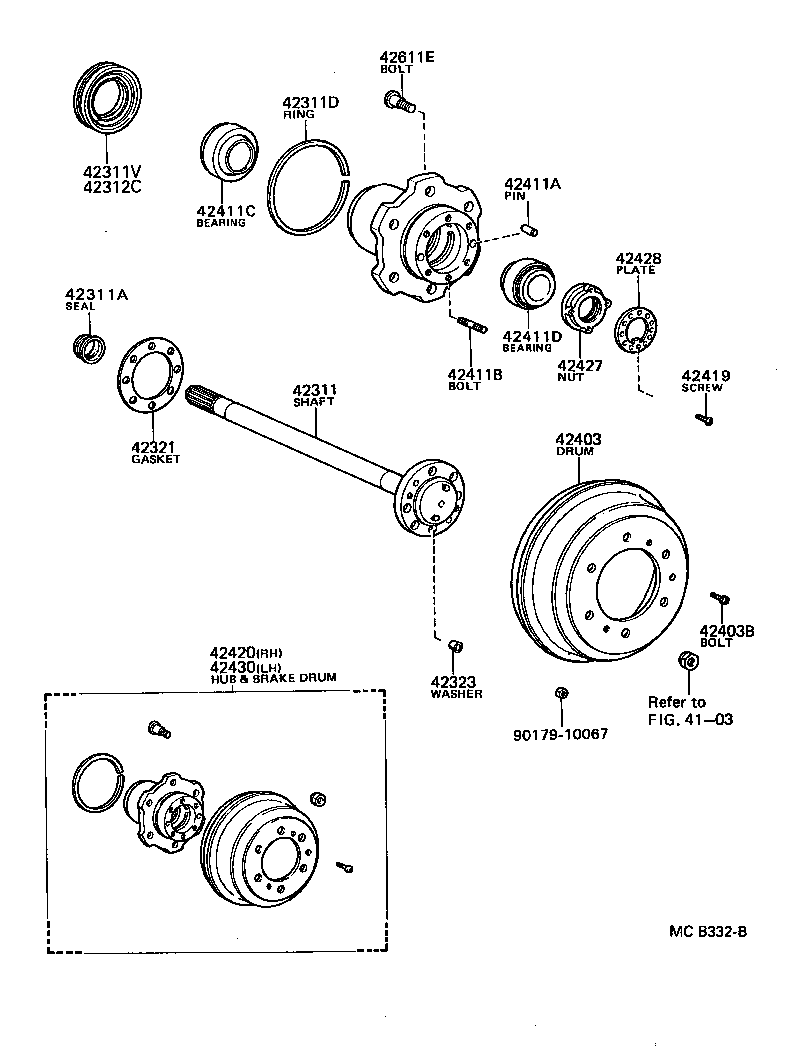  DYNA 200 |  REAR AXLE SHAFT HUB