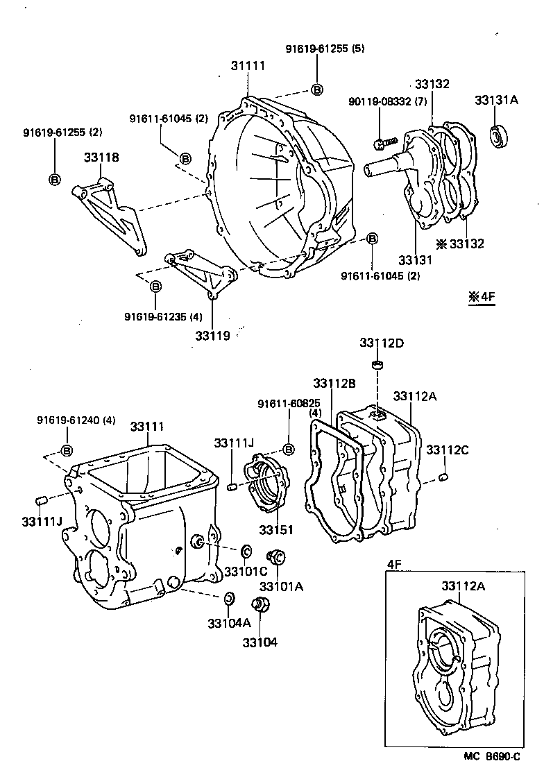  LAND CRUISER 70 |  CLUTCH HOUSING TRANSMISSION CASE MTM