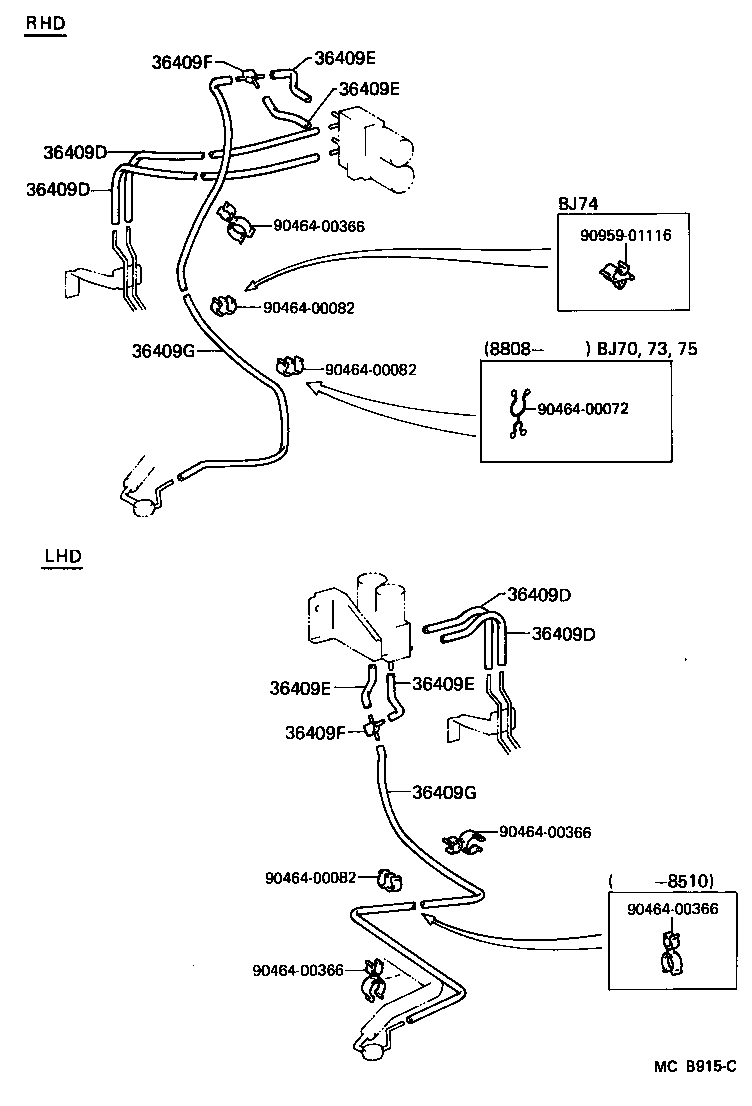  LAND CRUISER 70 |  TRANSFER VACUUM PIPING