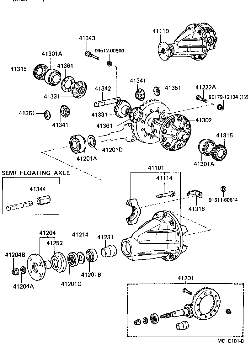  LAND CRUISER 60 |  REAR AXLE HOUSING DIFFERENTIAL