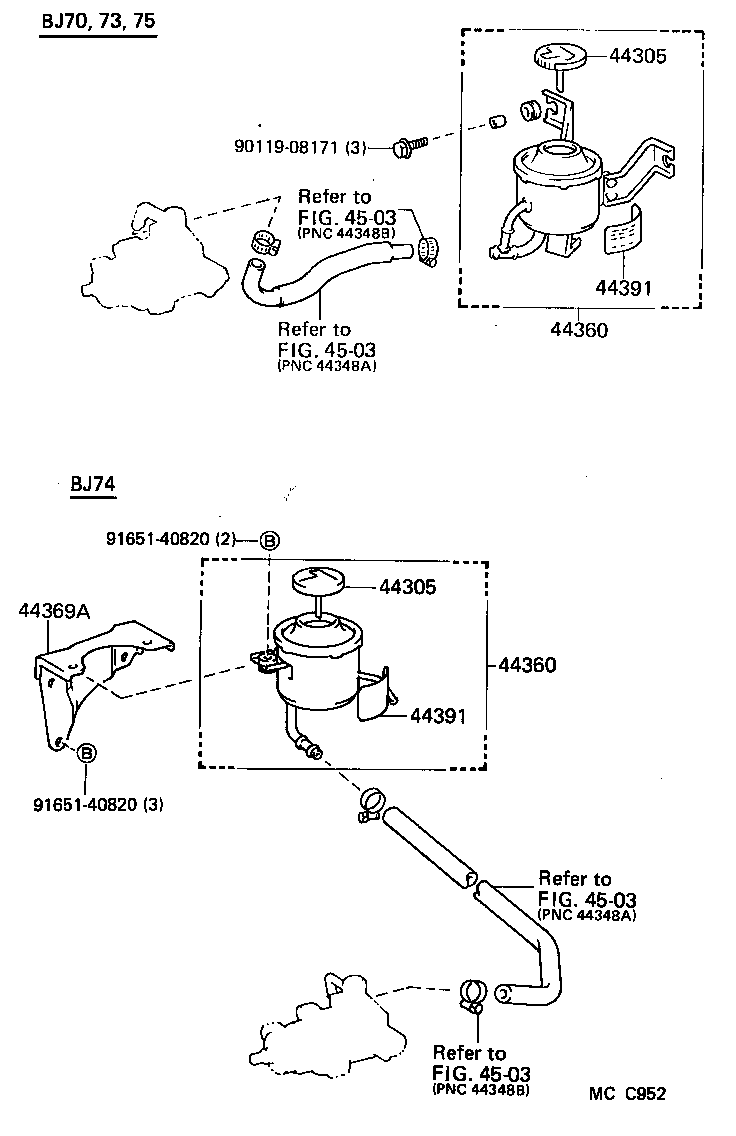  LAND CRUISER 70 |  VANE PUMP RESERVOIR POWER STEERING