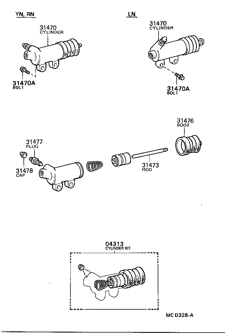  HILUX |  CLUTCH RELEASE CYLINDER