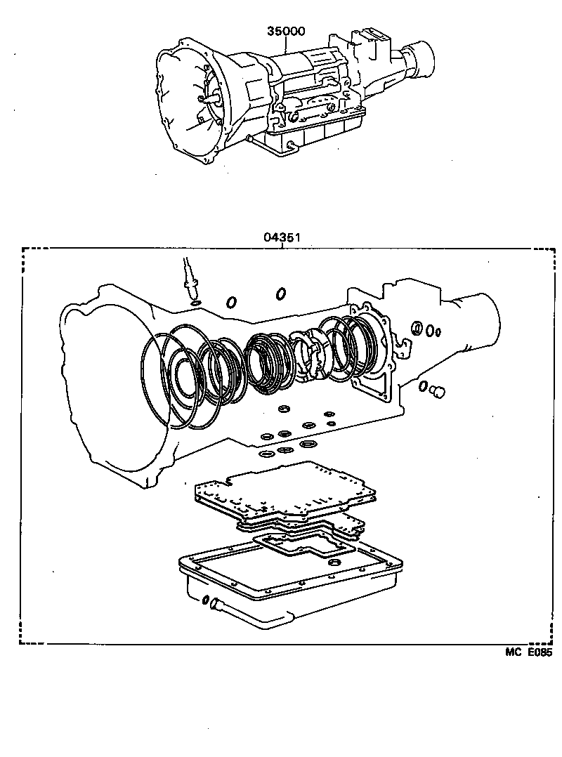  HIACE VAN COMUTER |  TRANSAXLE OR TRANSMISSION ASSY GASKET KIT ATM