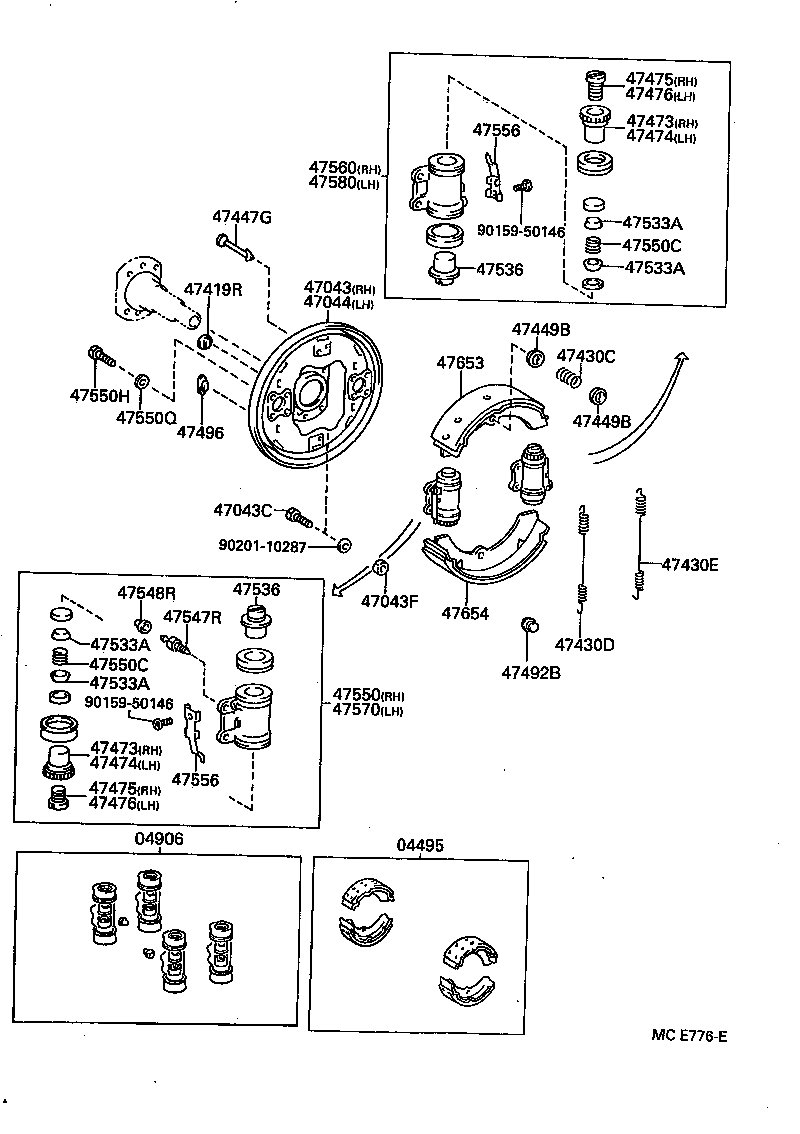  DYNA 200 |  REAR DRUM BRAKE WHEEL CYLINDER BACKING PLATE