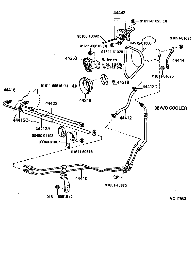  HIACE VAN COMUTER |  POWER STEERING TUBE