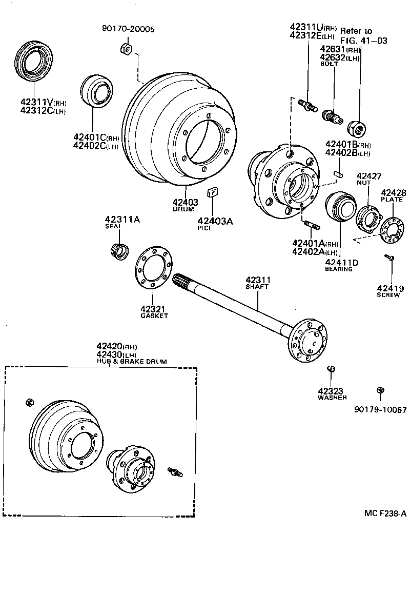  DYNA 200 |  REAR AXLE SHAFT HUB