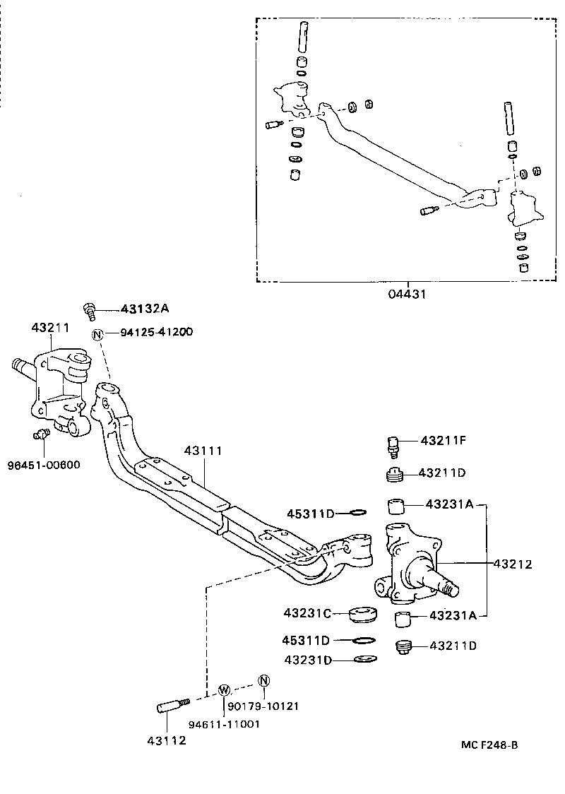  DYNA 200 |  FRONT AXLE ARM STEERING KNUCKLE