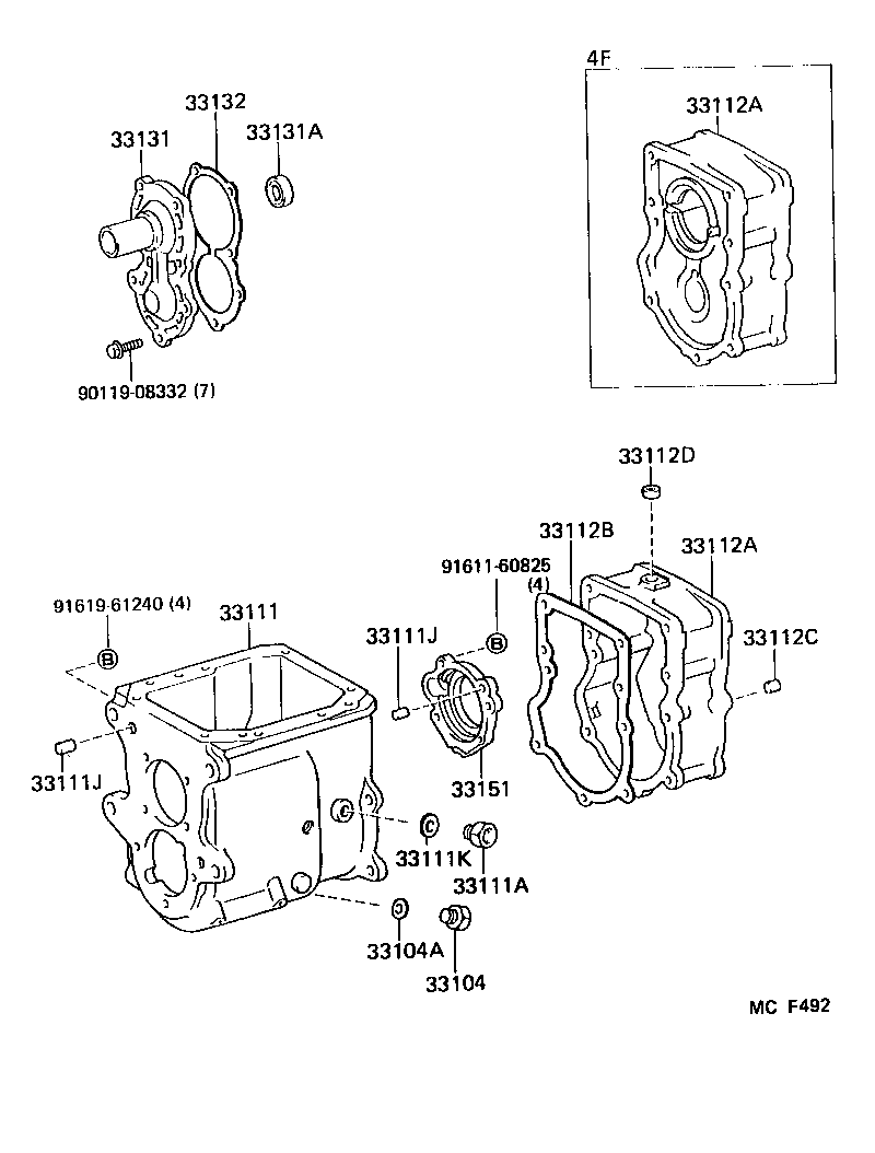  LAND CRUISER 60 |  CLUTCH HOUSING TRANSMISSION CASE MTM