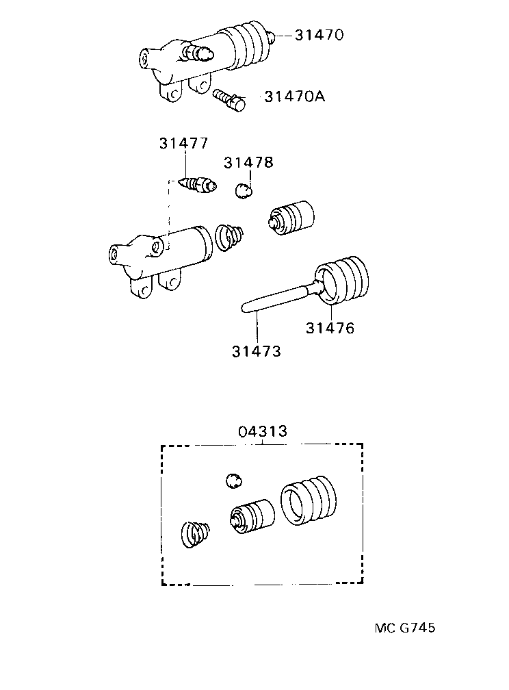  DYNA 200 |  CLUTCH RELEASE CYLINDER