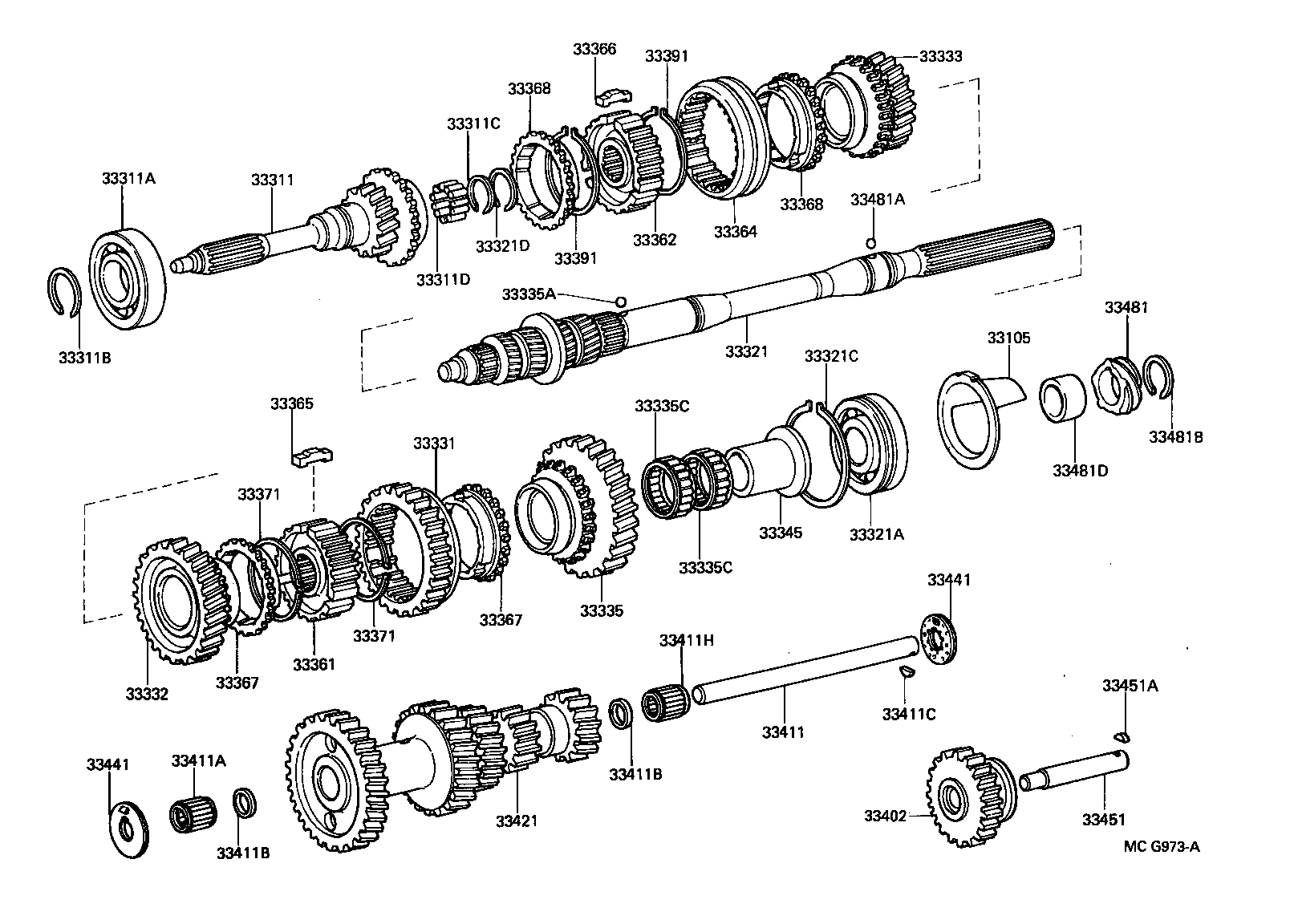 TOYOTA LITEACEKM36LV-JRBFE - POWERTRAIN-CHASSIS - TRANSMISSION