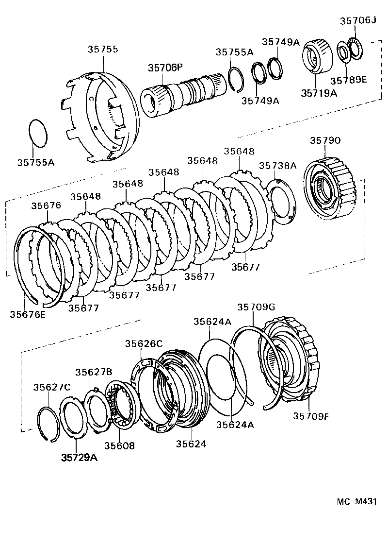  CROWN |  CENTER SUPPORT PLANETARY SUN GEAR ATM