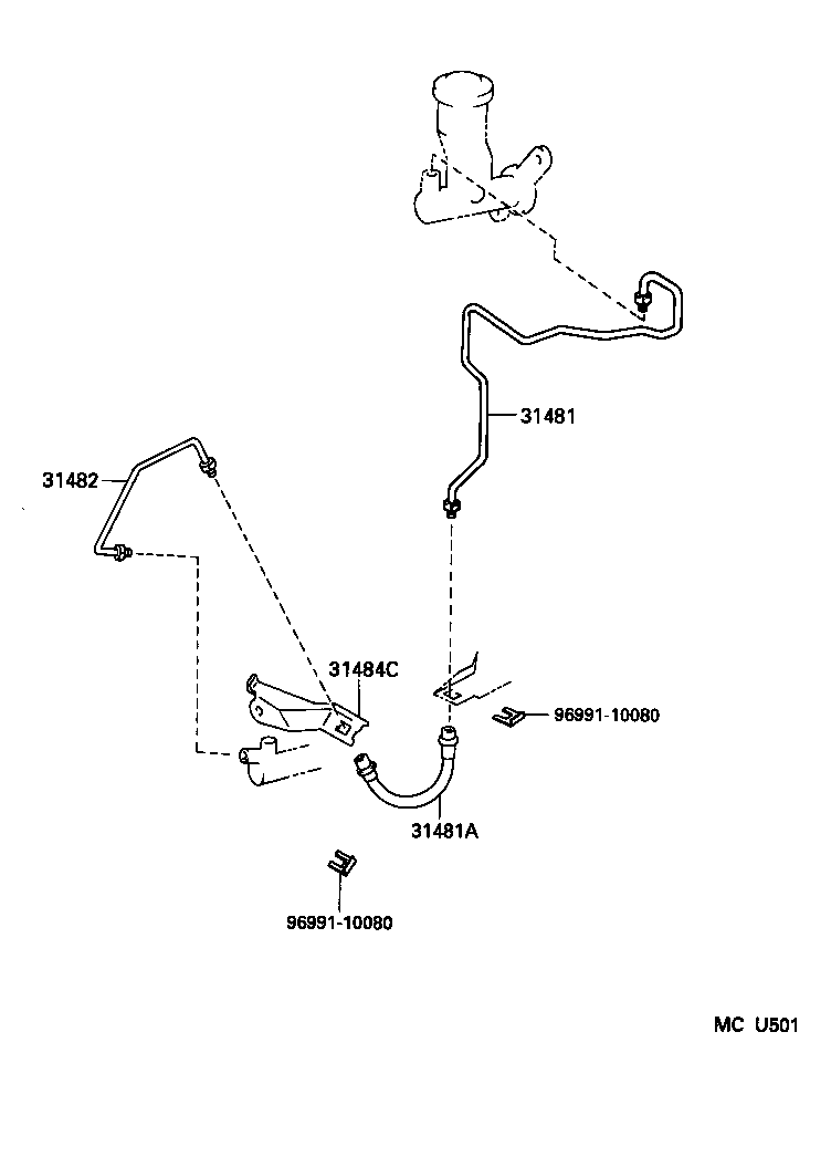  4RUNNER |  CLUTCH PEDAL FLEXIBLE HOSE