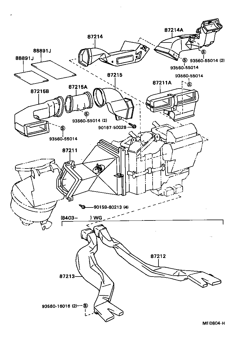  HILUX |  HEATING AIR CONDITIONING CONTROL AIR DUCT