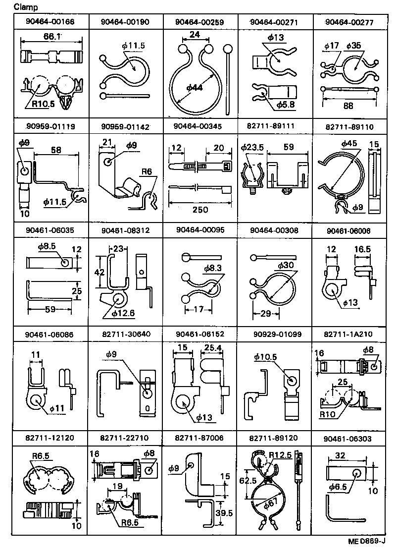  HILUX |  WIRING CLAMP