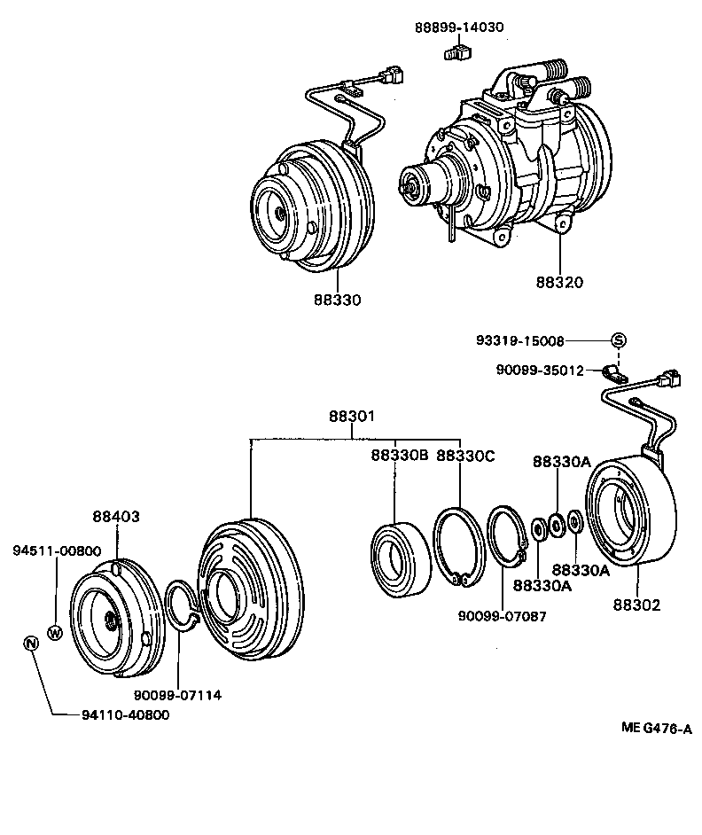  HILUX |  HEATING AIR CONDITIONING COMPRESSOR