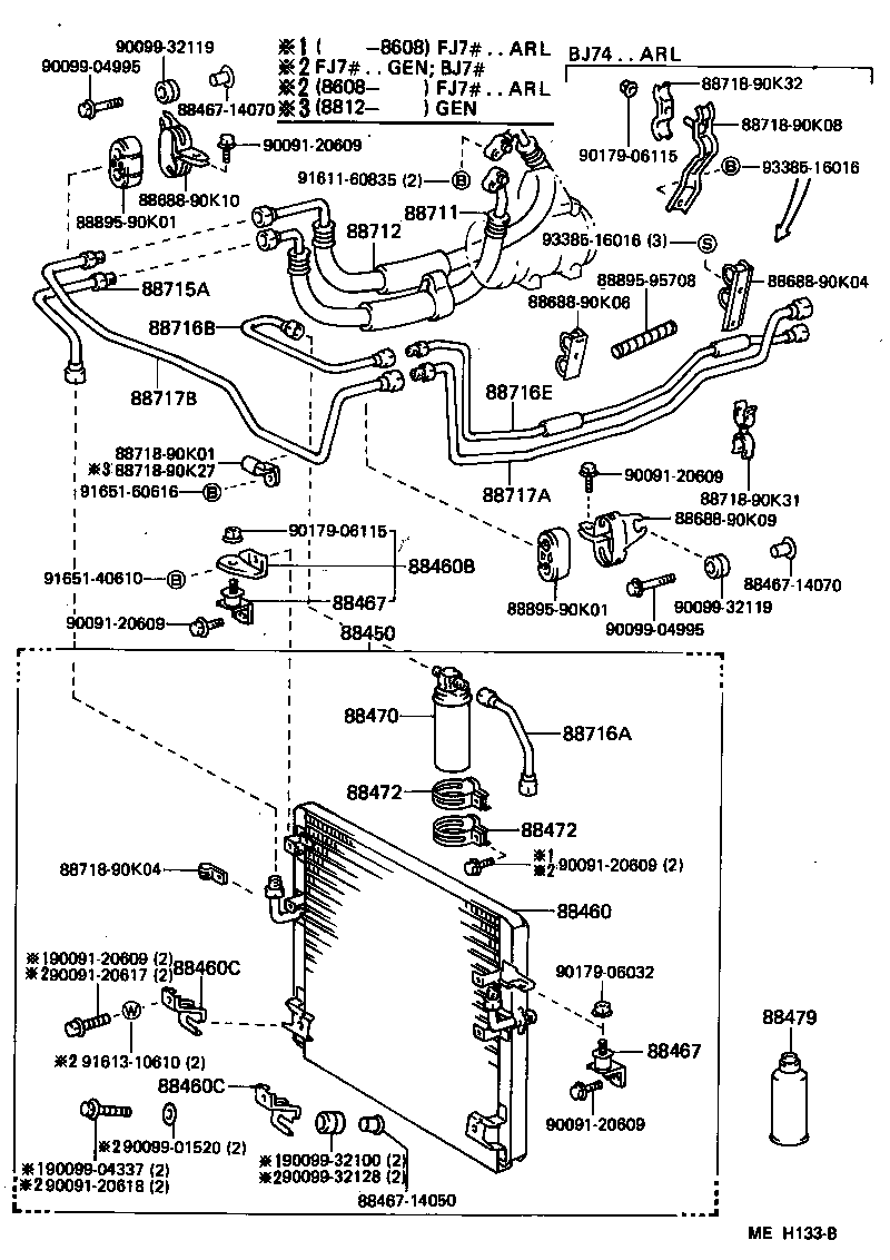  LAND CRUISER 70 |  HEATING AIR CONDITIONING COOLER PIPING