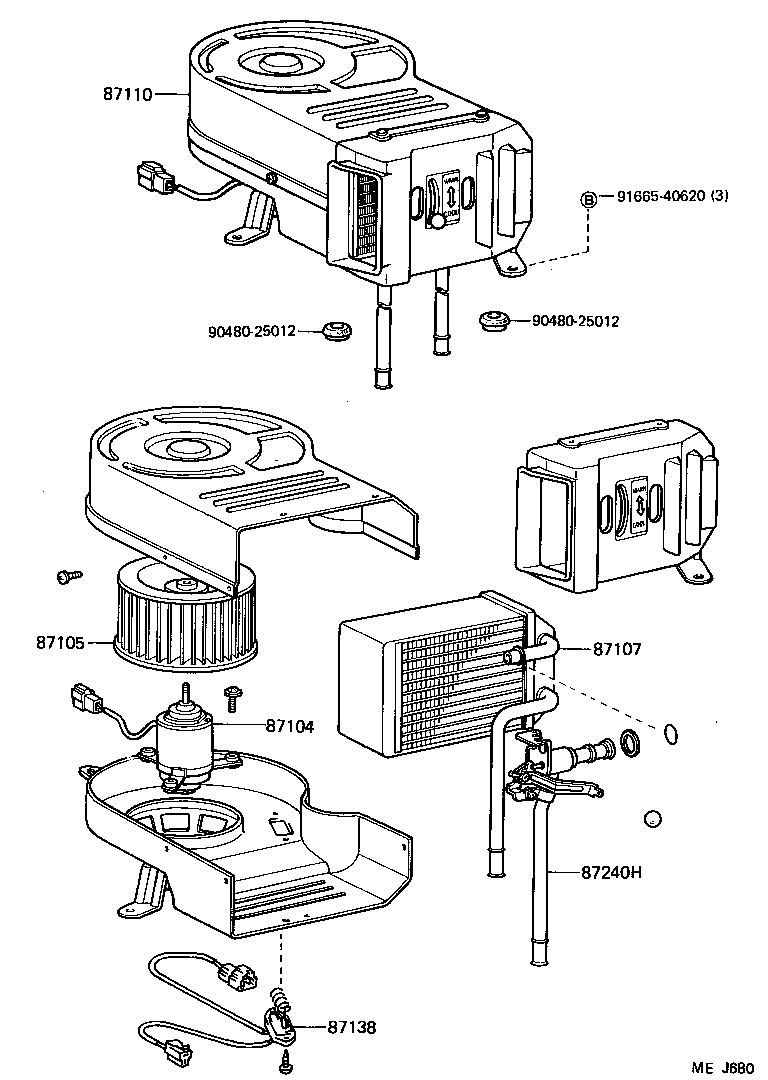  LAND CRUISER 60 |  HEATING AIR CONDITIONING HEATER UNIT BLOWER