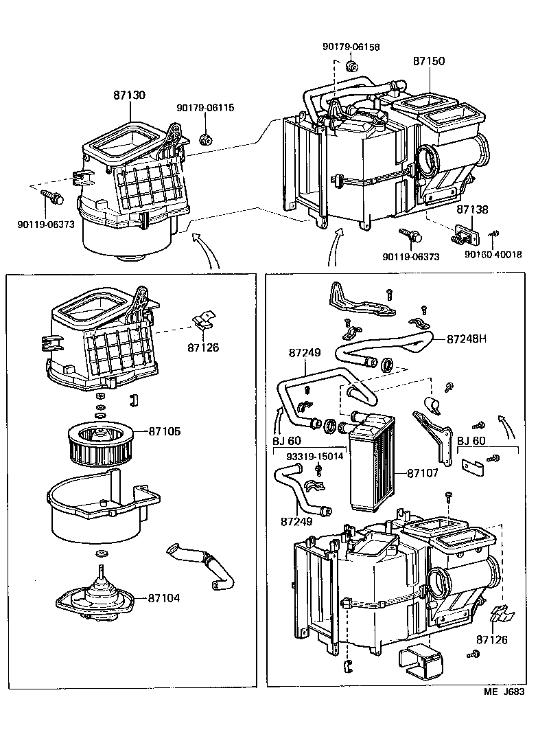  LAND CRUISER 60 |  HEATING AIR CONDITIONING HEATER UNIT BLOWER