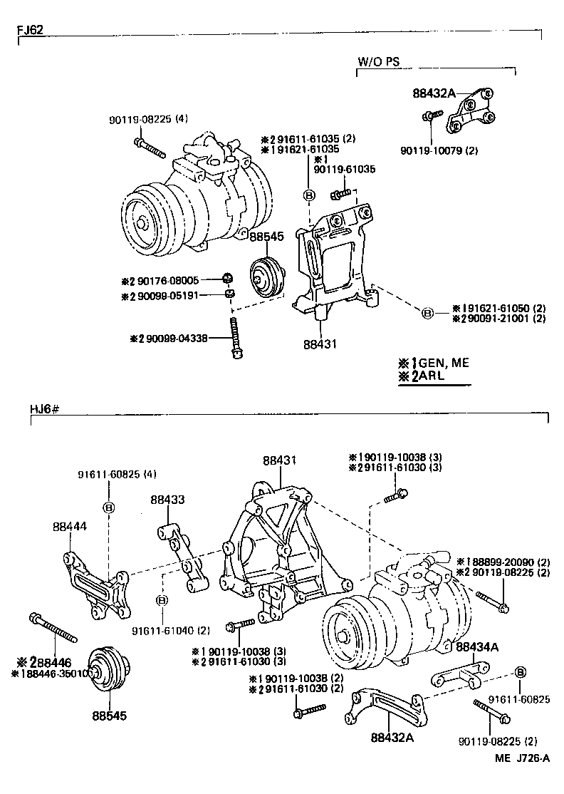  LAND CRUISER 60 |  HEATING AIR CONDITIONING COMPRESSOR