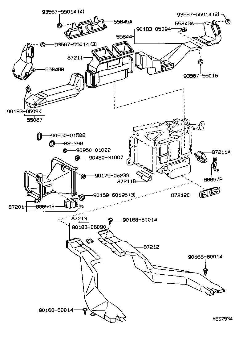  CROWN |  HEATING AIR CONDITIONING CONTROL AIR DUCT