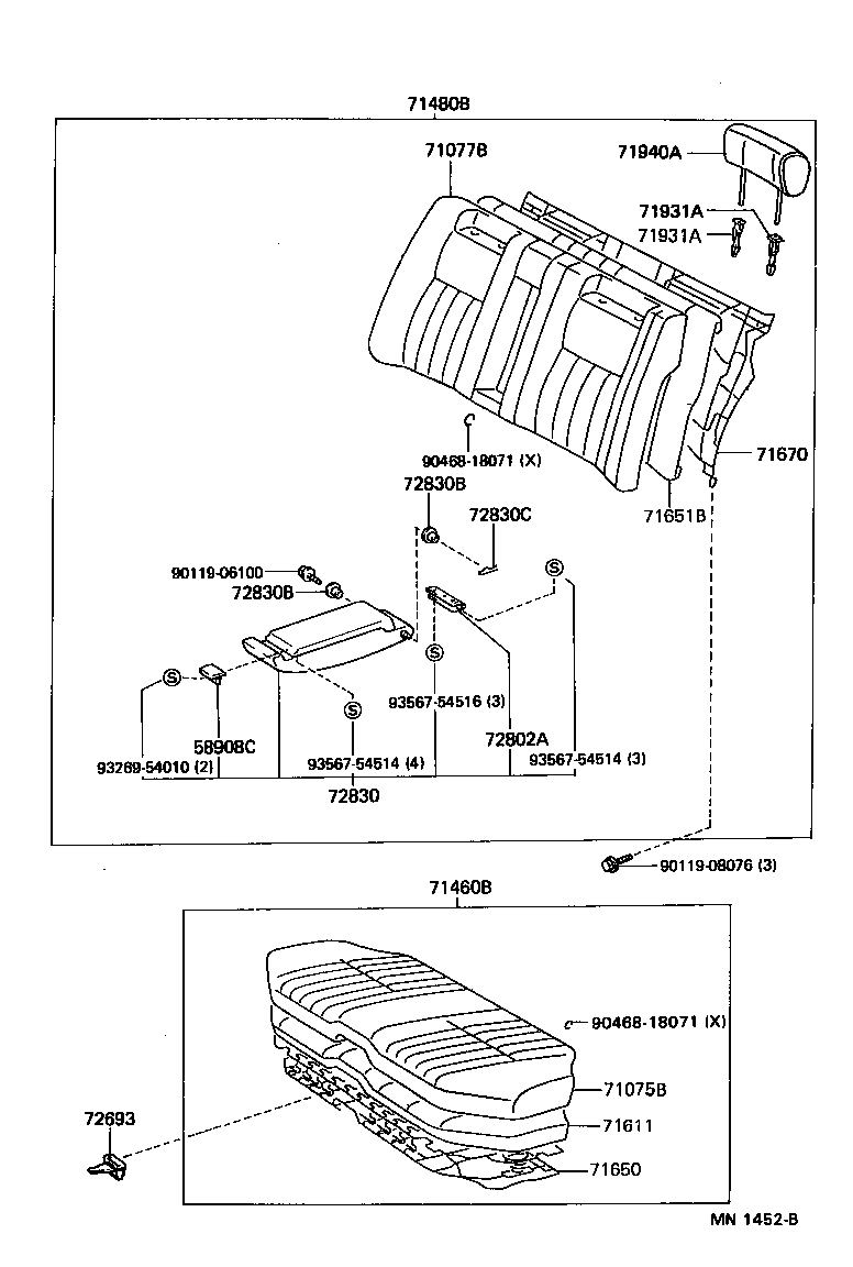  CROWN |  REAR SEAT SEAT TRACK