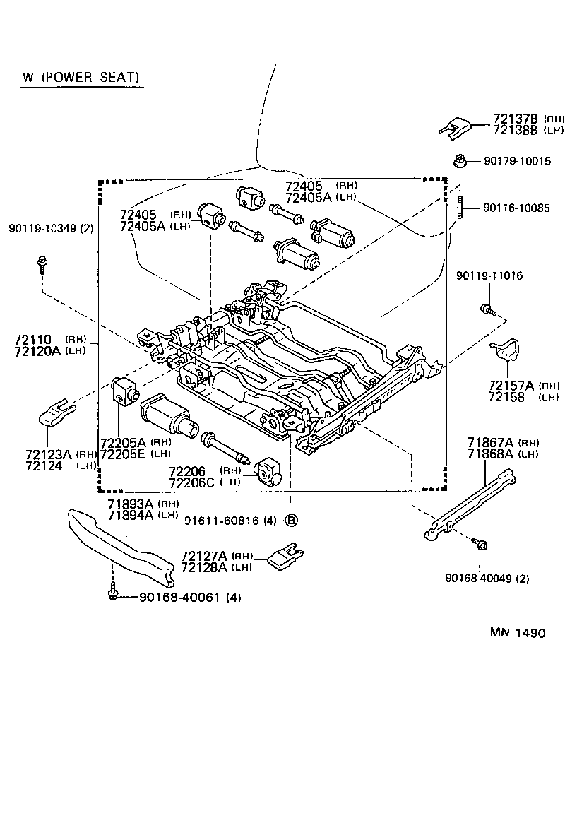  CROWN |  FRONT SEAT SEAT TRACK