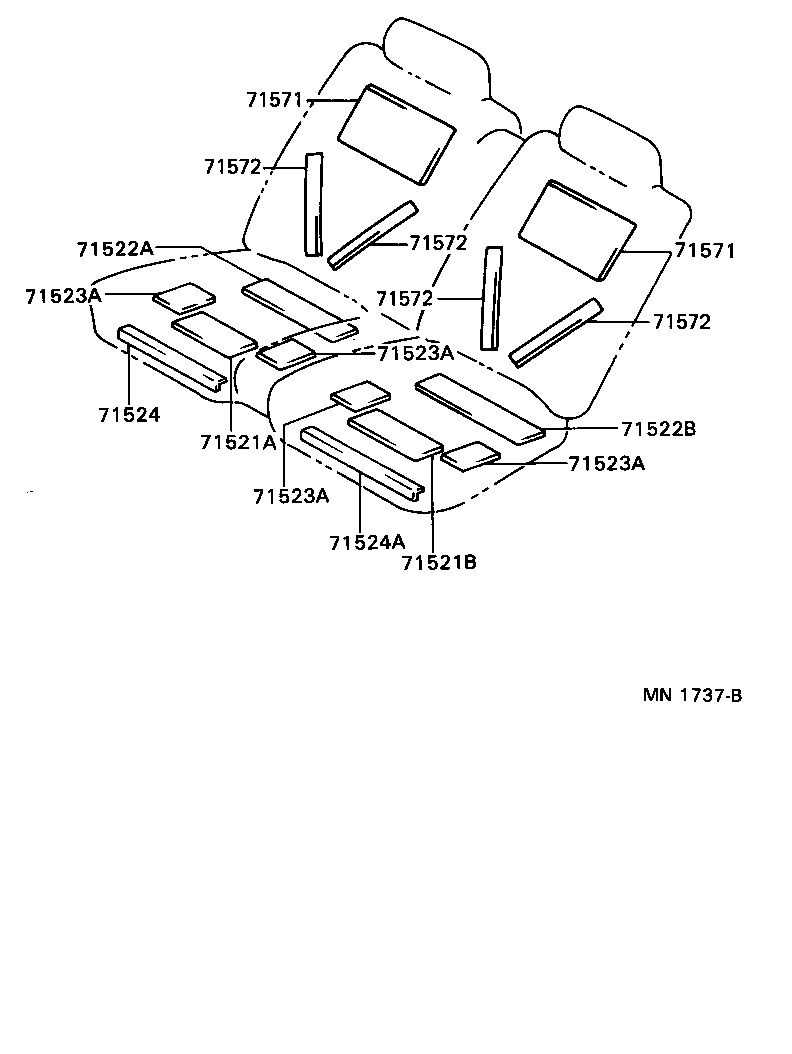  CROWN |  FRONT SEAT SEAT TRACK