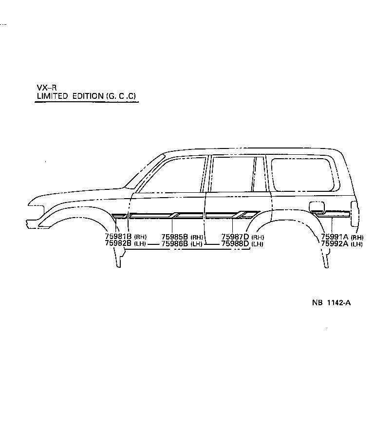  LAND CRUISER 80 |  BODY STRIPE