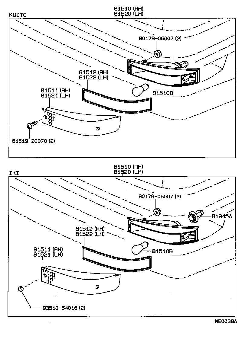  COROLLA |  FRONT TURN SIGNAL LAMP