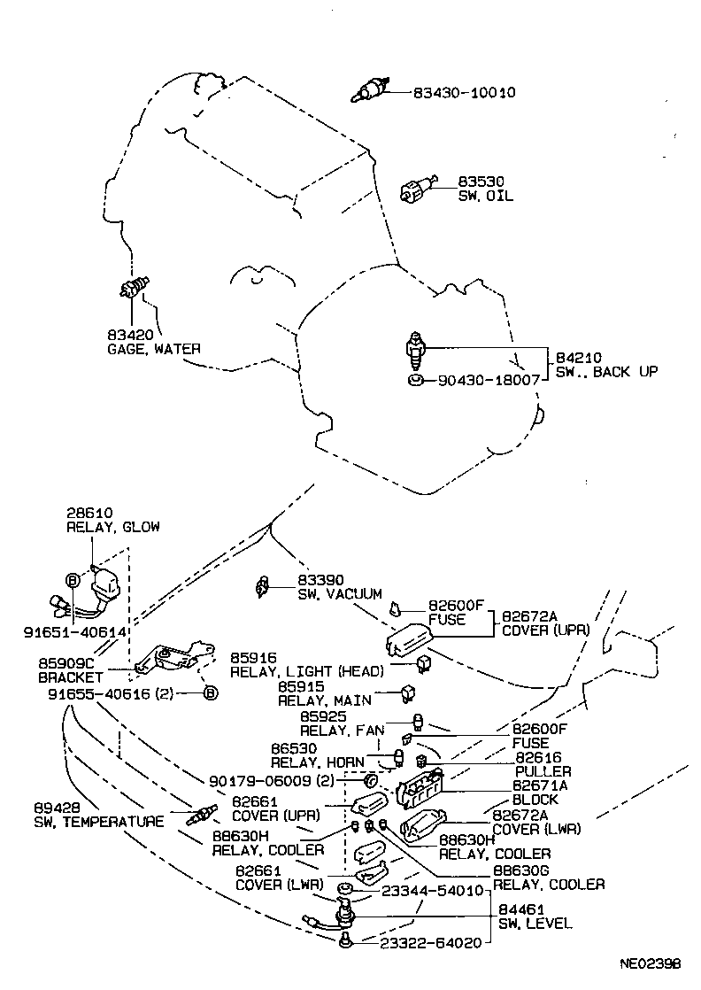  COROLLA |  SWITCH RELAY COMPUTER