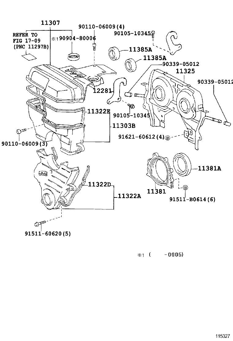  CROWN |  TIMING GEAR COVER REAR END PLATE