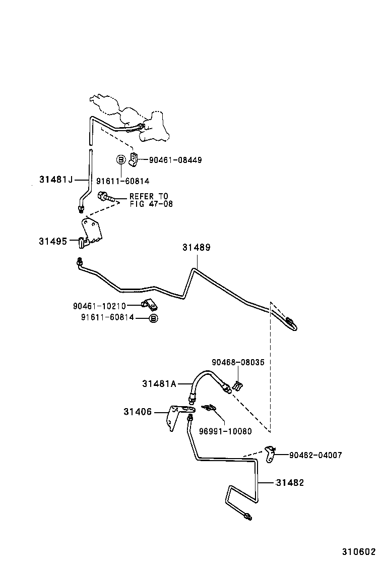  DYNA 100 |  CLUTCH PEDAL FLEXIBLE HOSE