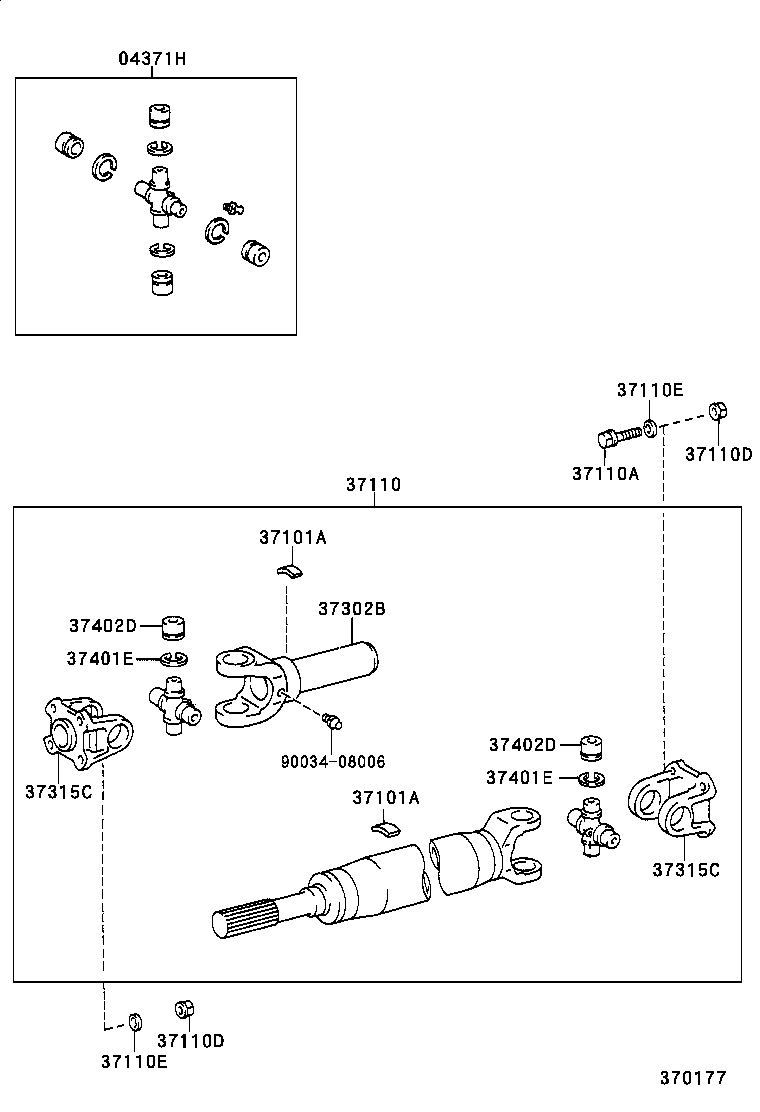  DYNA |  PROPELLER SHAFT UNIVERSAL JOINT