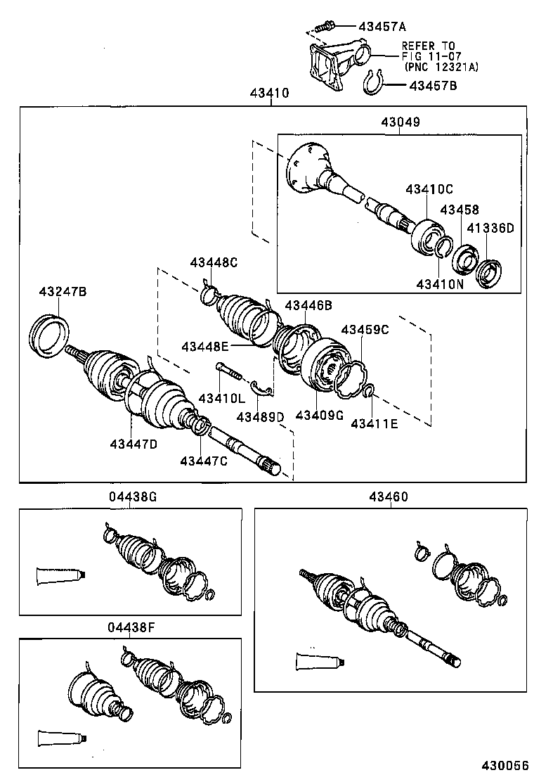  ES300 |  FRONT DRIVE SHAFT