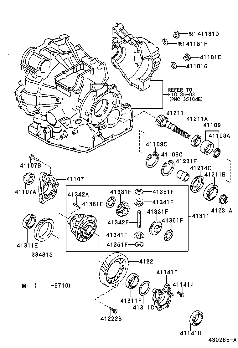  CAMRY JPP SED |  FRONT AXLE HOUSING DIFFERENTIAL