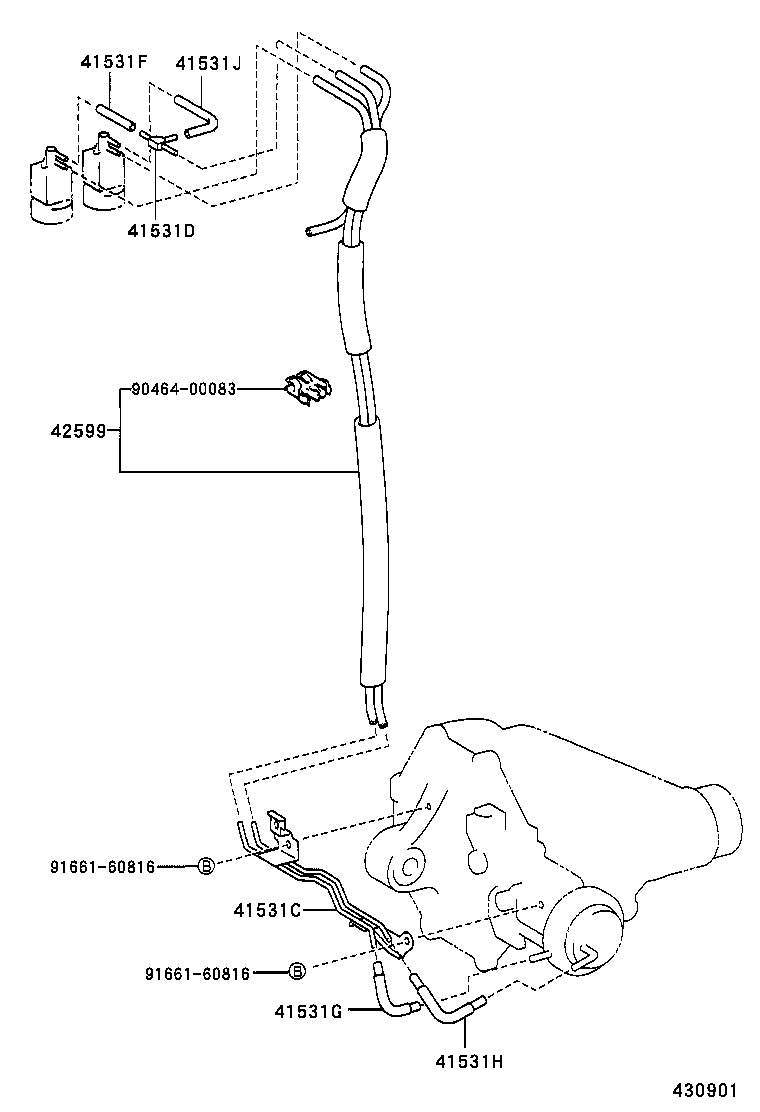  HILUX 4RUNNER 4WD |  FRONT AXLE HOUSING DIFFERENTIAL