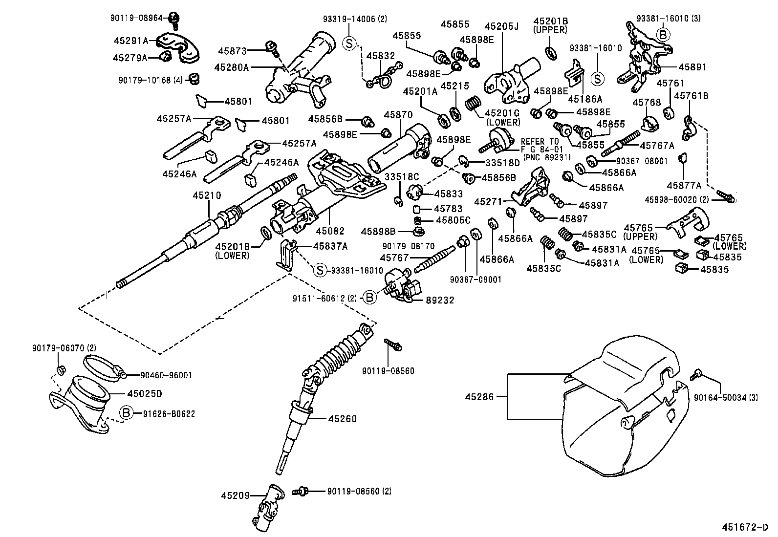  LS400 |  STEERING COLUMN SHAFT