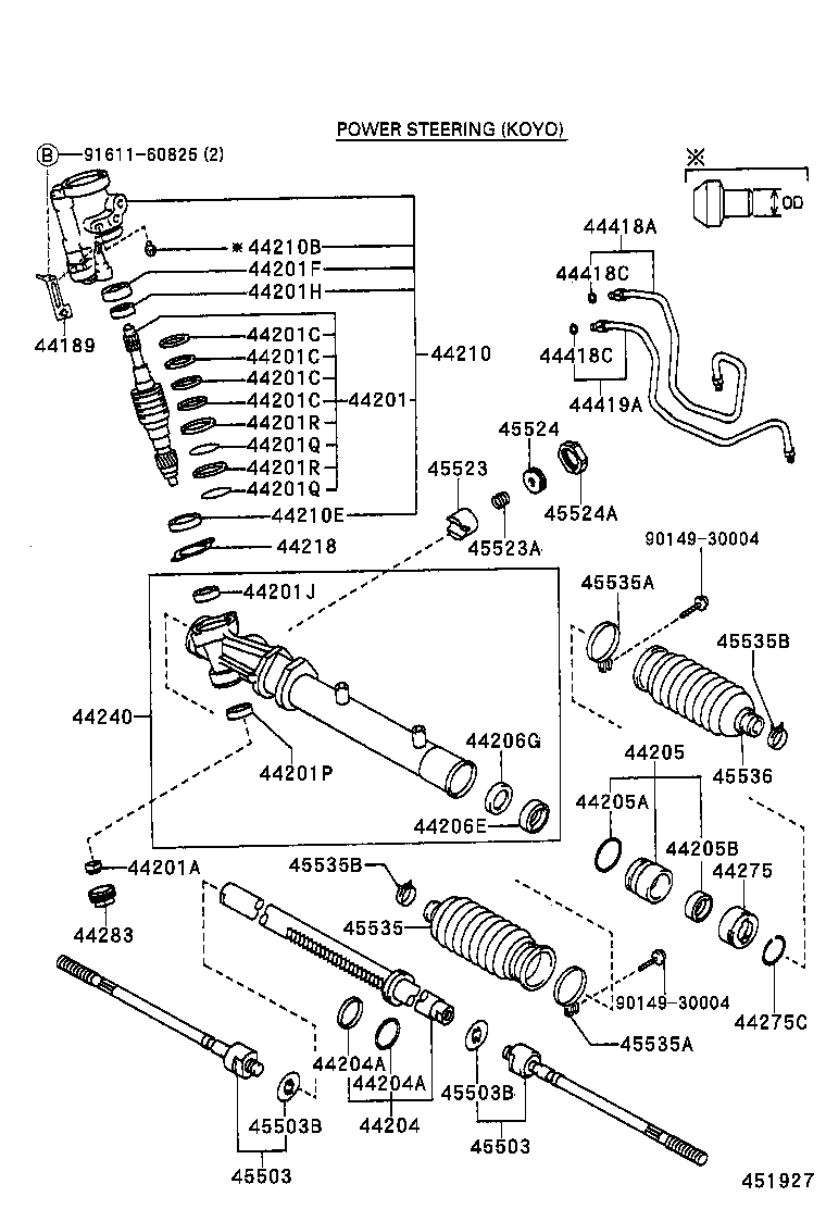  COROLLA SED CP WG |  FRONT STEERING GEAR LINK