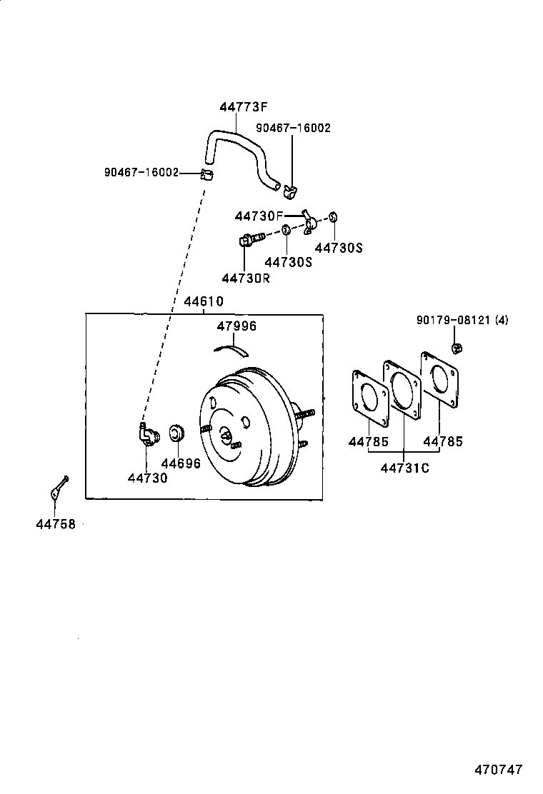  LS400 |  BRAKE BOOSTER VACUUM TUBE