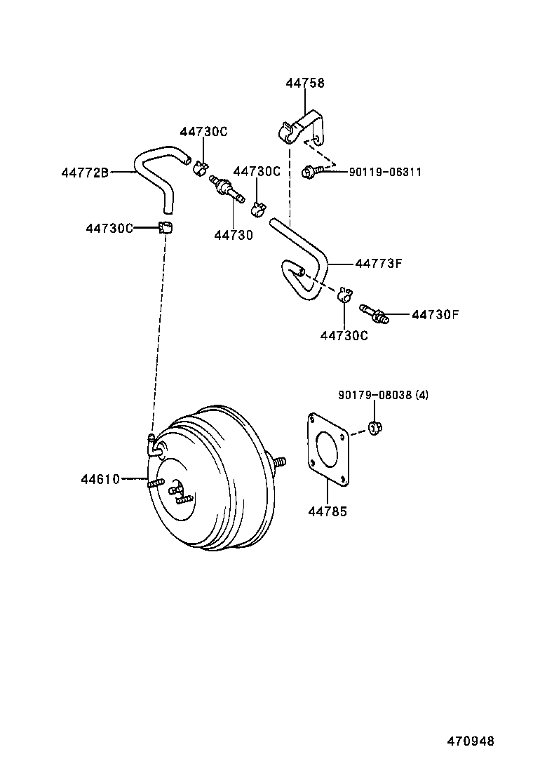  CAMRY JPP SED |  BRAKE BOOSTER VACUUM TUBE