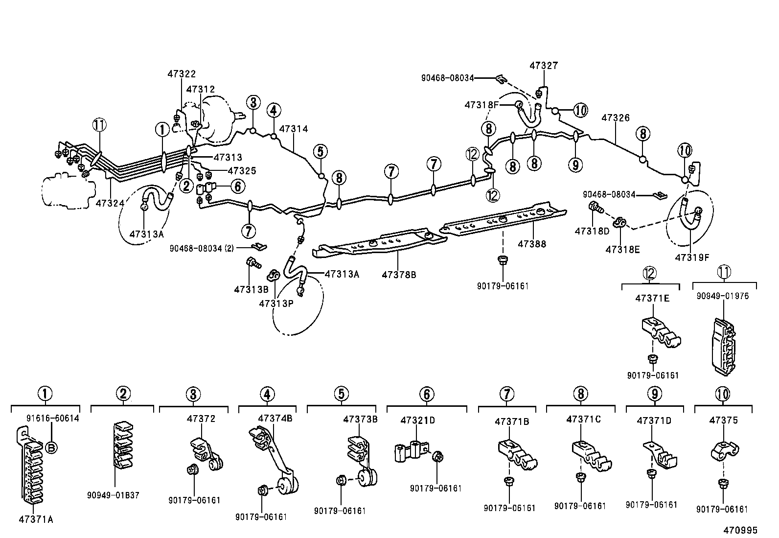  LS400 |  BRAKE TUBE CLAMP