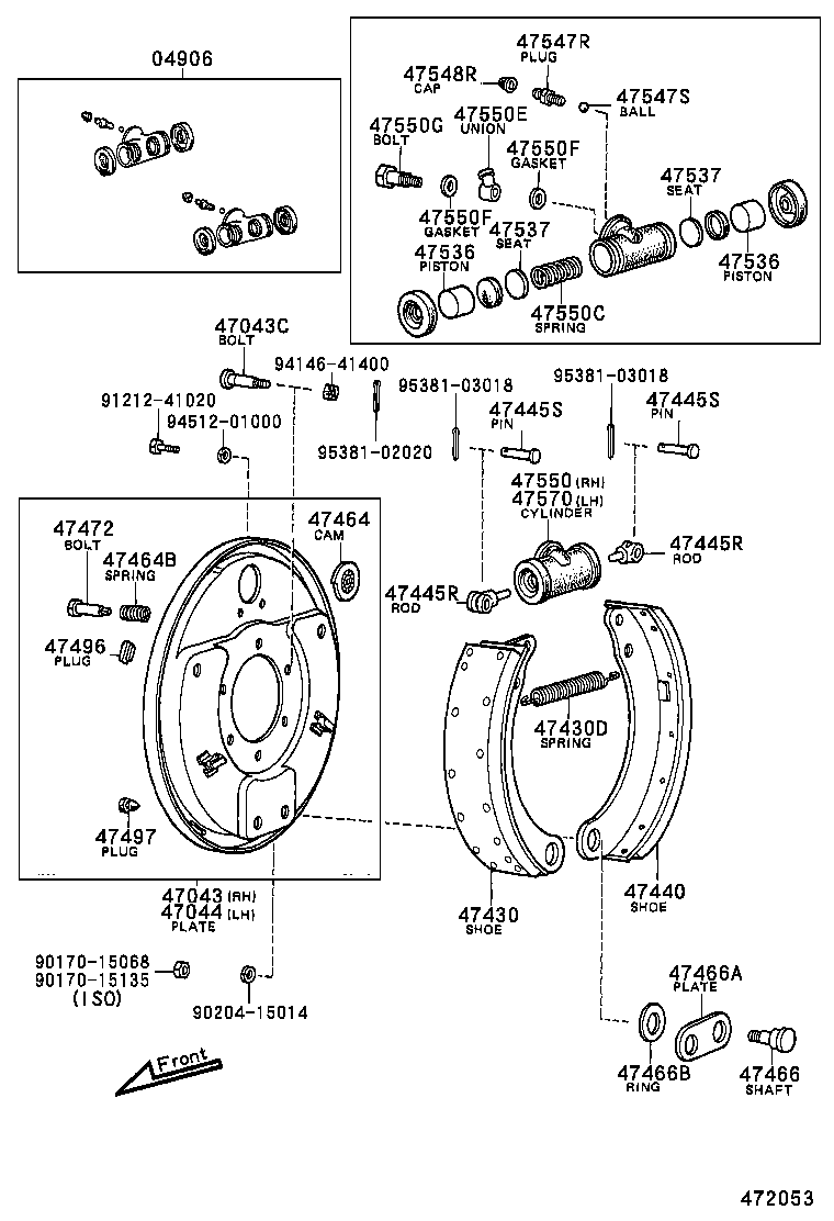  HEAVY DUTY TRUCK |  REAR DRUM BRAKE WHEEL CYLINDER BACKING PLATE