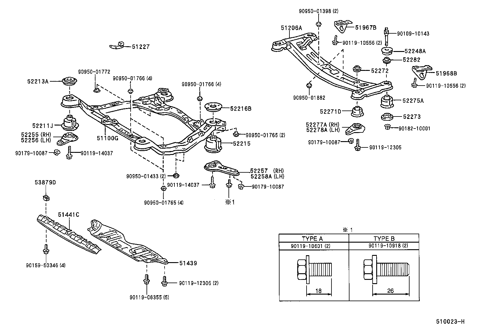  ES300 |  SUSPENSION CROSSMEMBER UNDER COVER