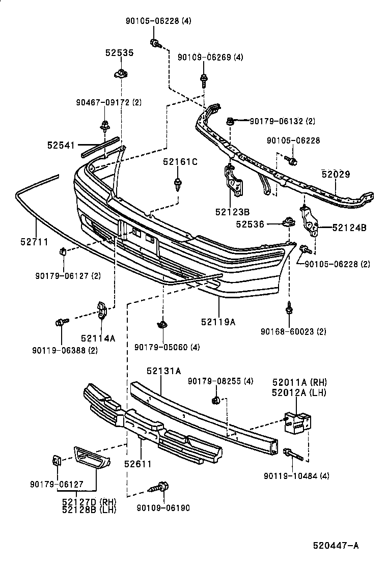  CROWN |  FRONT BUMPER BUMPER STAY