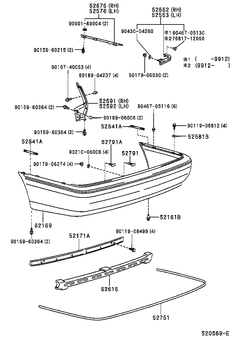  CROWN |  REAR BUMPER BUMPER STAY