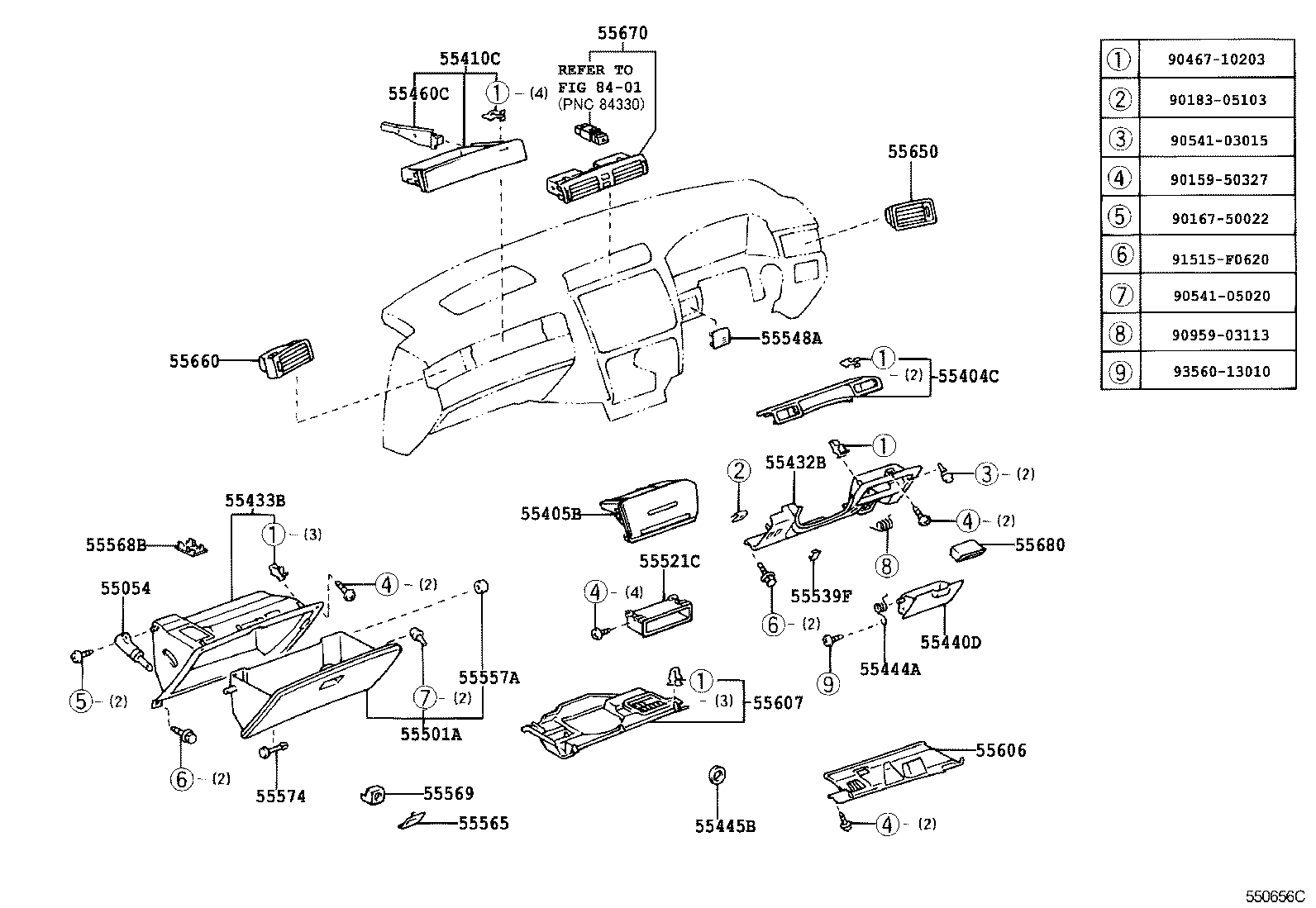  CROWN |  INSTRUMENT PANEL GLOVE COMPARTMENT