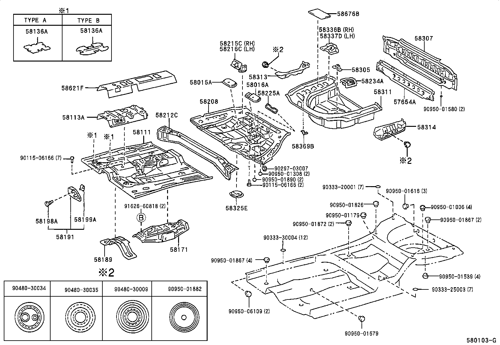  ES300 |  FLOOR PAN LOWER BACK PANEL