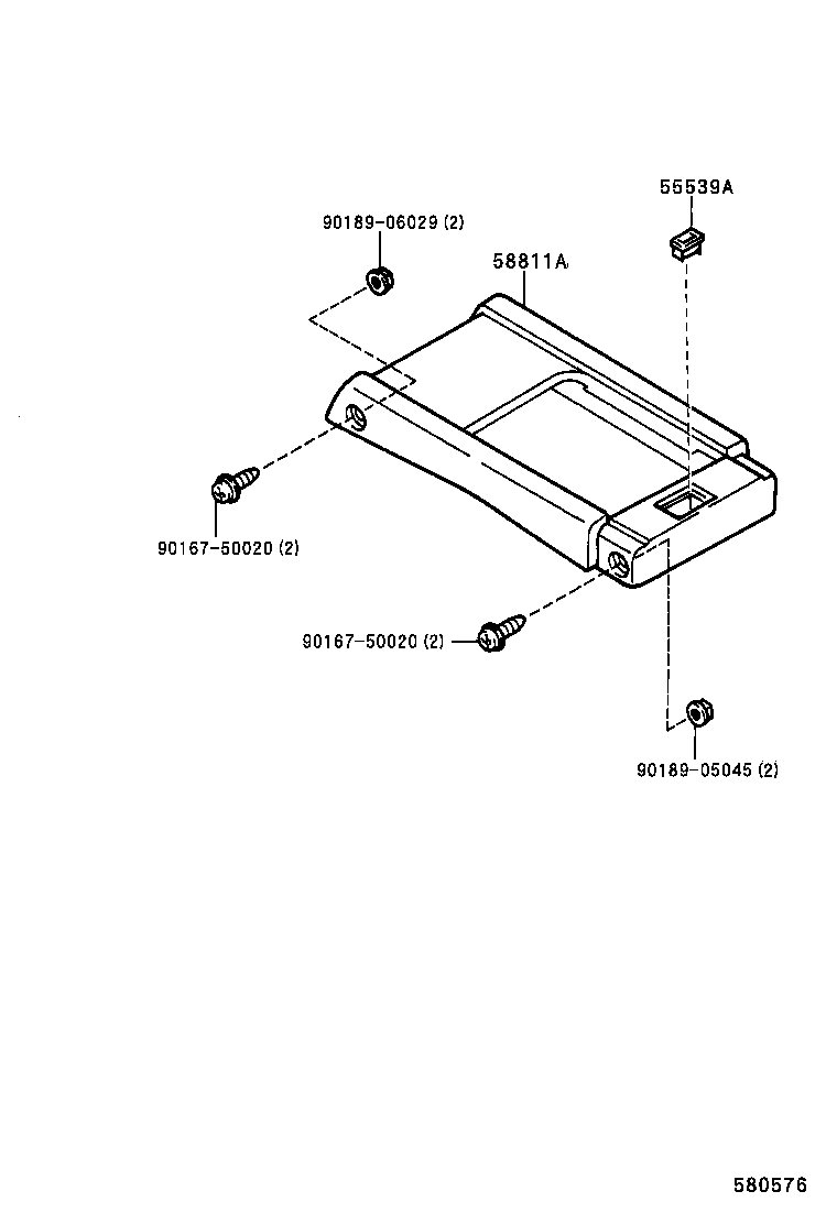  HILUX 4RUNNER 4WD |  CONSOLE BOX BRACKET