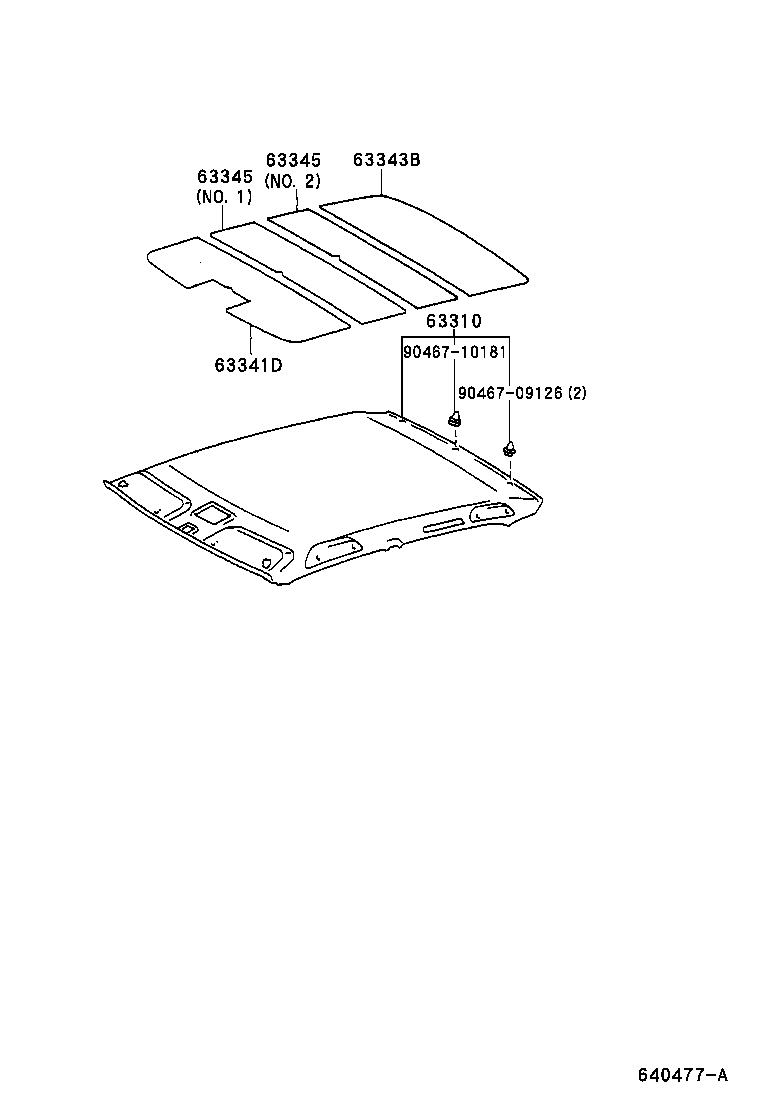  CROWN |  ROOF HEADLINING SILENCER PAD